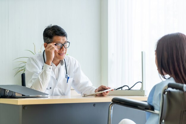 Asian doctor and patient are consultation