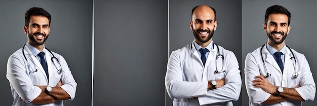 Asian doctor in white coat looking at camera