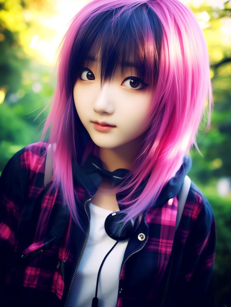 Asian Emo Girl Photo illustration of Emo