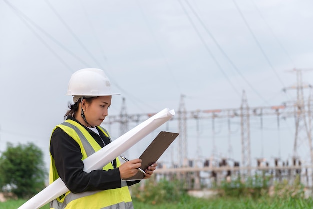 Asian engineer working at power plantThailand people