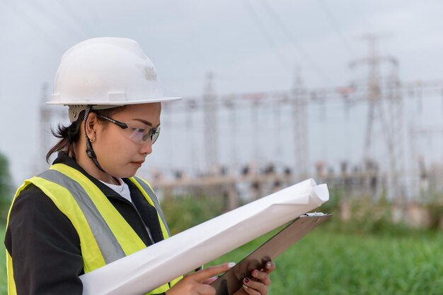 Asian engineer working at power plantThailand people