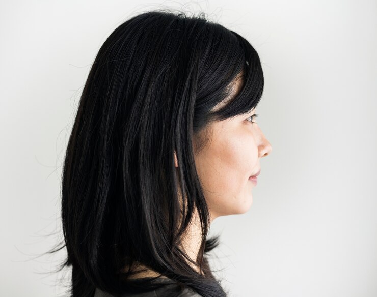 Photo 스튜디오에서 아시아 민족 여자 초상화 촬영