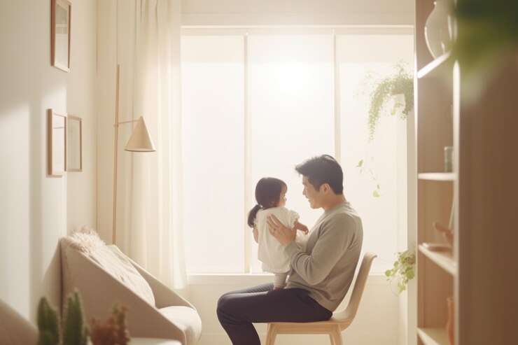Photo 아시아 가족 가구 좌석 성인