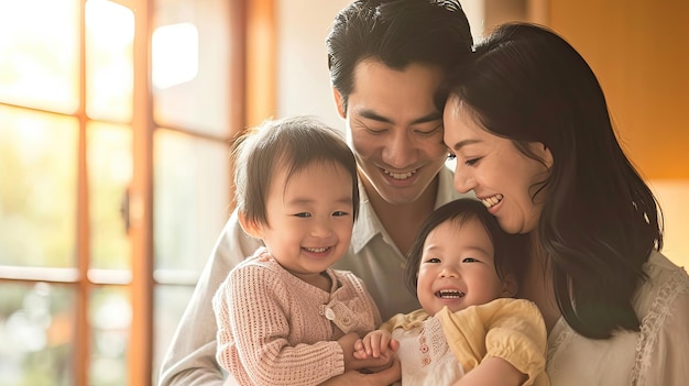 Asian family pictures at home