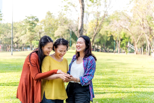 Asian Family Relaxing Lifestyle Concept