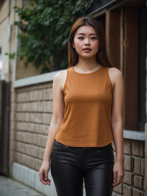 An Asian female as a model