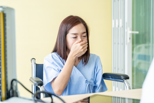 Asian female patient and doctor are consultation