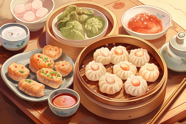 Asian Food Culture Dim Sum Tradition