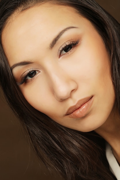 Asian girl portrait, fashion model, studio shot