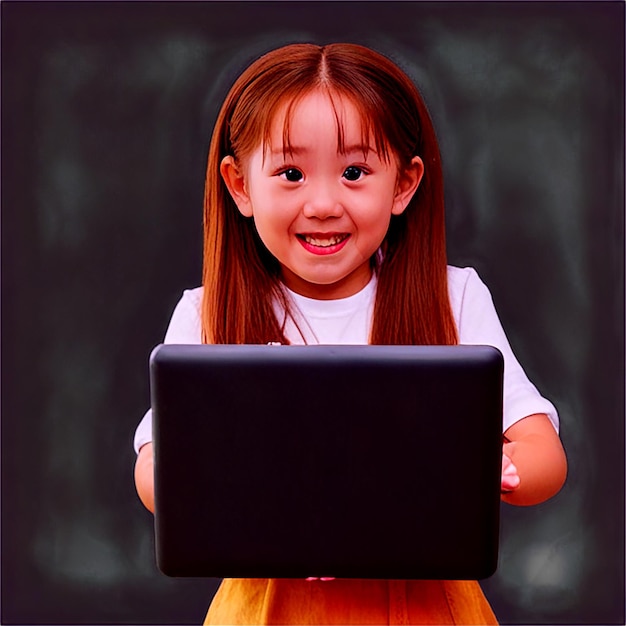 Premium Photo Asian girl student online learning class study online