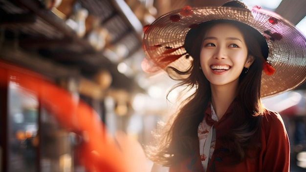 an Asian girl with a beautiful smile