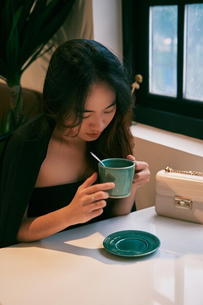 asian girls in coffee