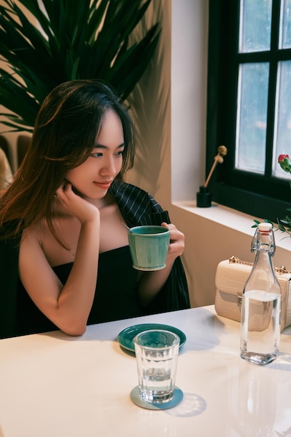 asian girls in coffee