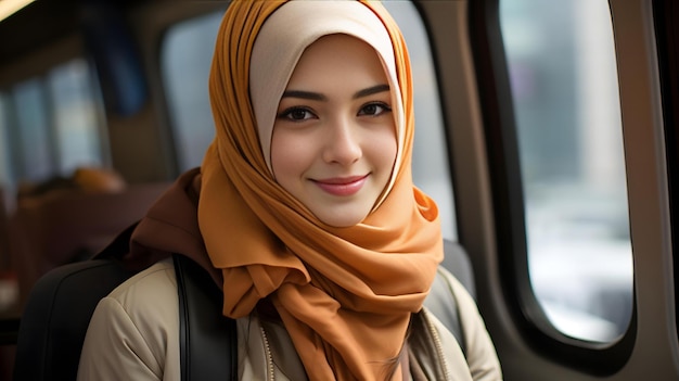 Азиатские девушки в естественном хиджабе