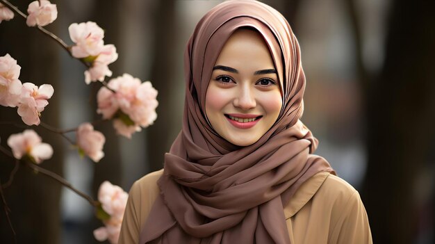 asian girls wearing hijab natural