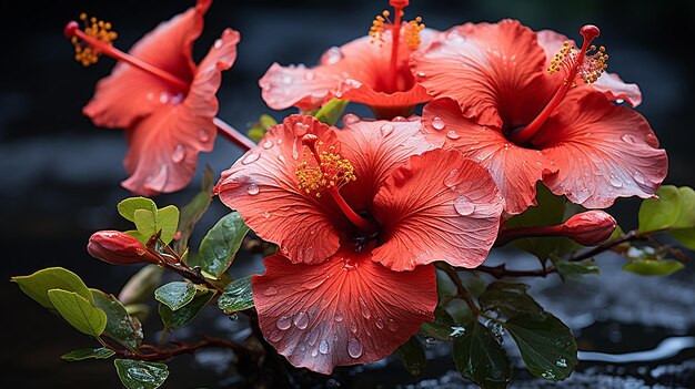 写真 アジア の ヒビスカス の 花