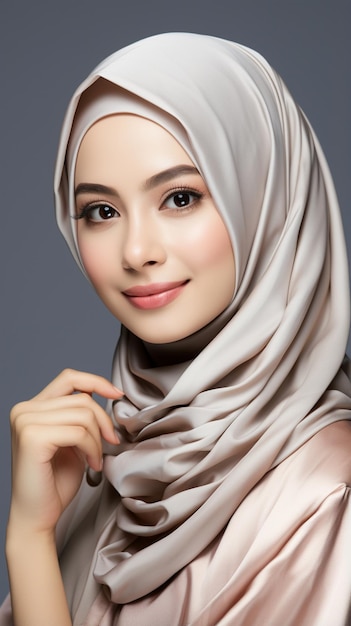 asian hijab model potrait photo