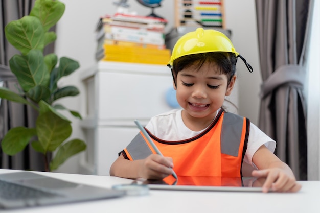 Asian little girl future engineers