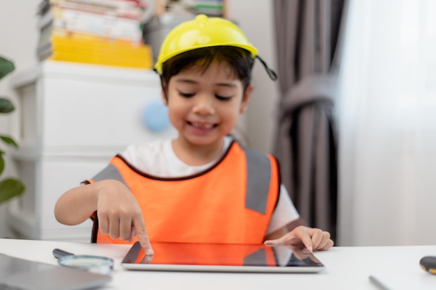 Asian little girl future engineers