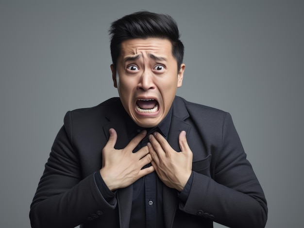 asian man emotional dynamic gestures