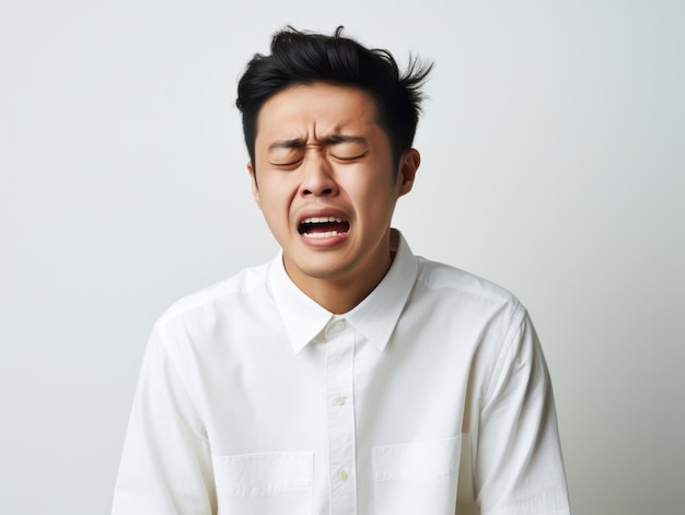 asian man emotional dynamic gestures