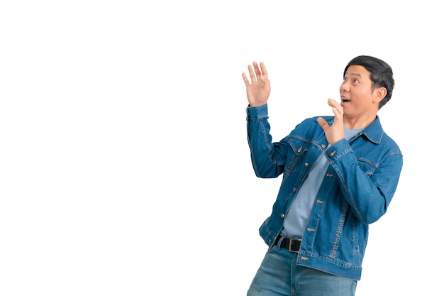 Asian man in shirt and jeans