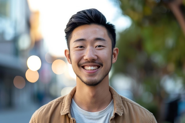 Asian man smiling Generate Ai