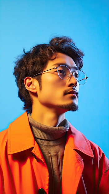 Asian man wearing glasses