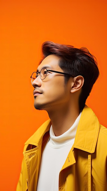 Asian man wearing glasses