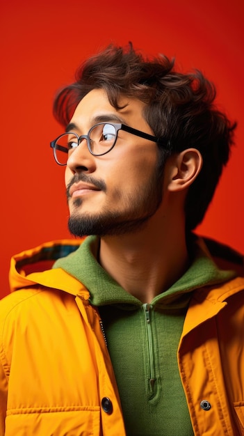 Asian man wearing glasses