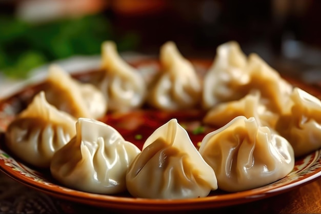 Asian manti a beloved hot meat dish serves as a culinary emblem