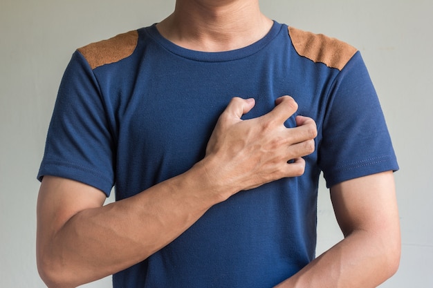 Asian men have chest pain