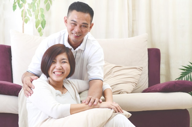 Photo asian middle age couple