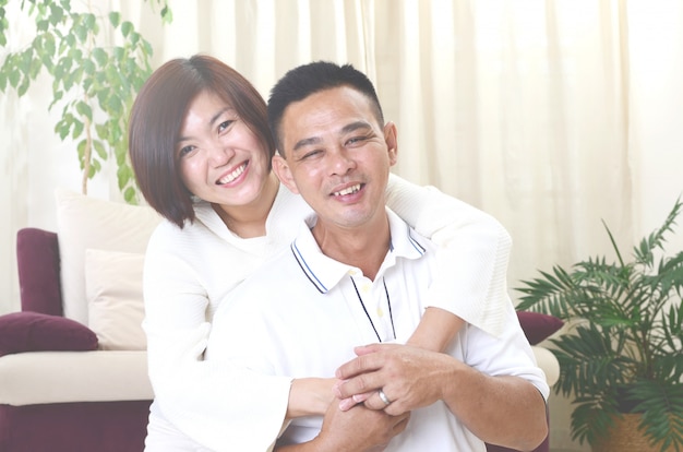 Photo asian middle age couple