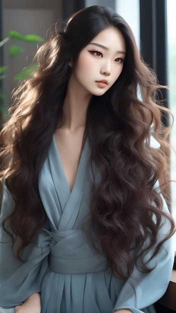 Азиатская модель с корейским макияжем