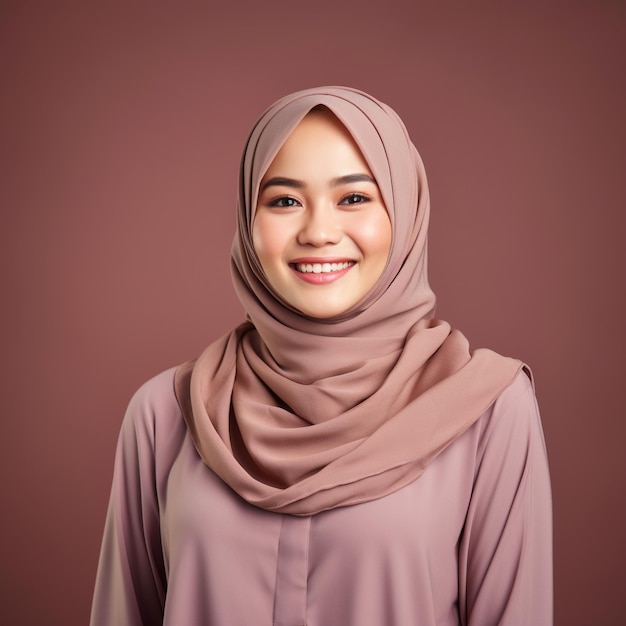 Азиатские мусульманки-малайки в хиджабе улыбаются