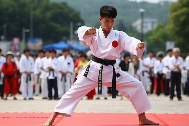 사진 아시아 국가대표 무술인 제너레이티브 ai