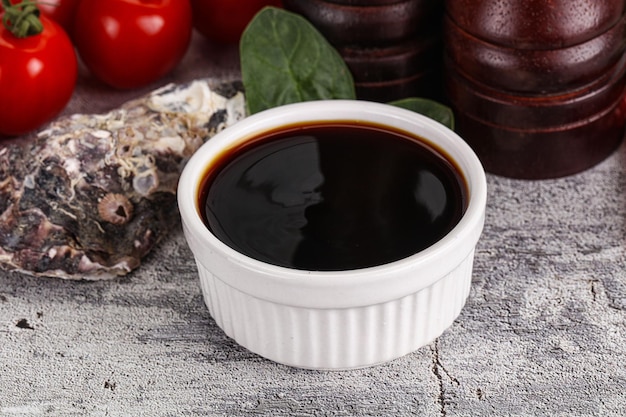 Asian natural Oyster sauce in the bowl