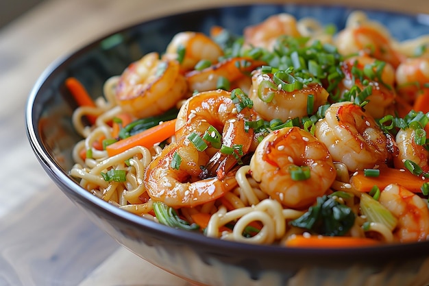 Asian Noodles with Prawns and Vegetables