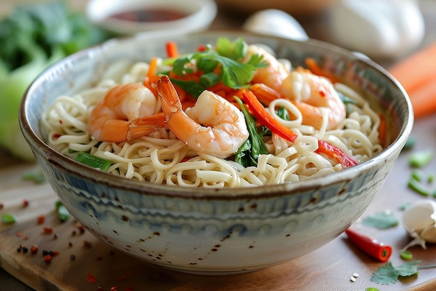 Asian Noodles with Prawns and Vegetables