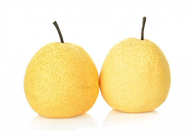 Asian-pear fruit on white background