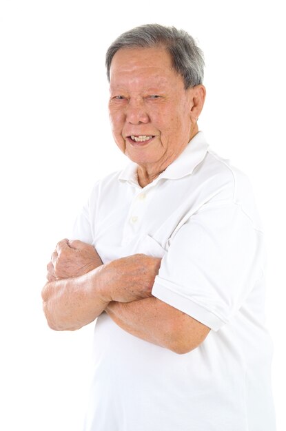 Foto uomo anziano asiatico