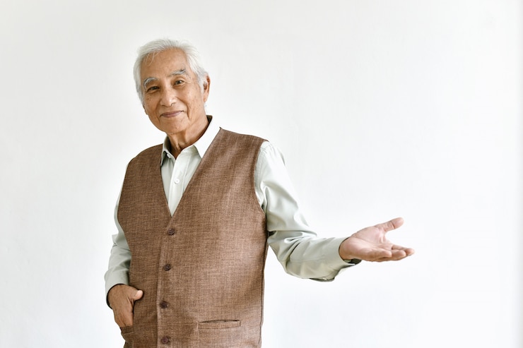 Asian senior old man