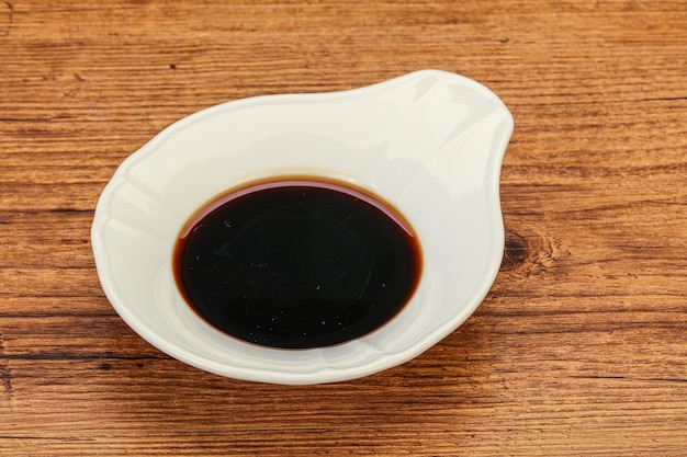 Asian soya sauce in the bowl