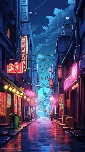 Detailed Drawing Of A Street In Anime Concept Art Background, Aesthetic  Cartoon Pictures Background Image And Wallpaper for Free Download