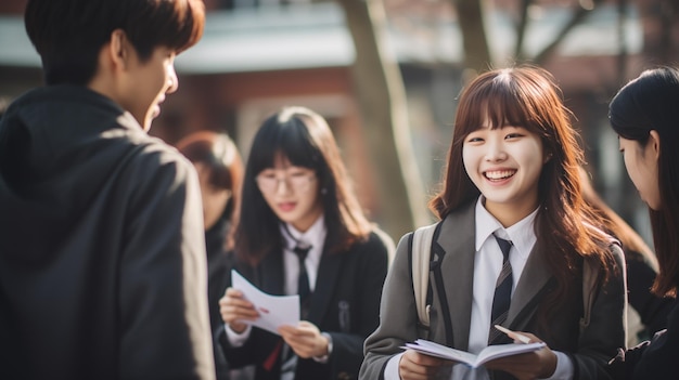 Asian student smile