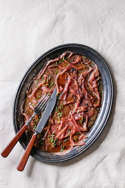 Asian style Beef carpaccio