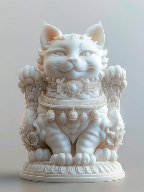 Asian style cat statue