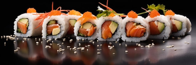 asian sushi on a light background