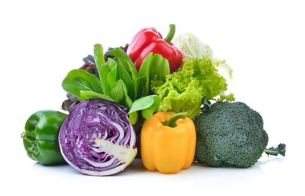 Photo asian vegetables on white